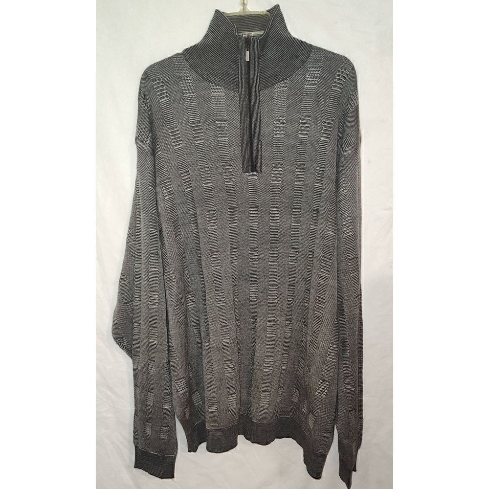 VENEZZI Men's Sweater Size 5XL Sweater Charcoal Gray Wool Blend